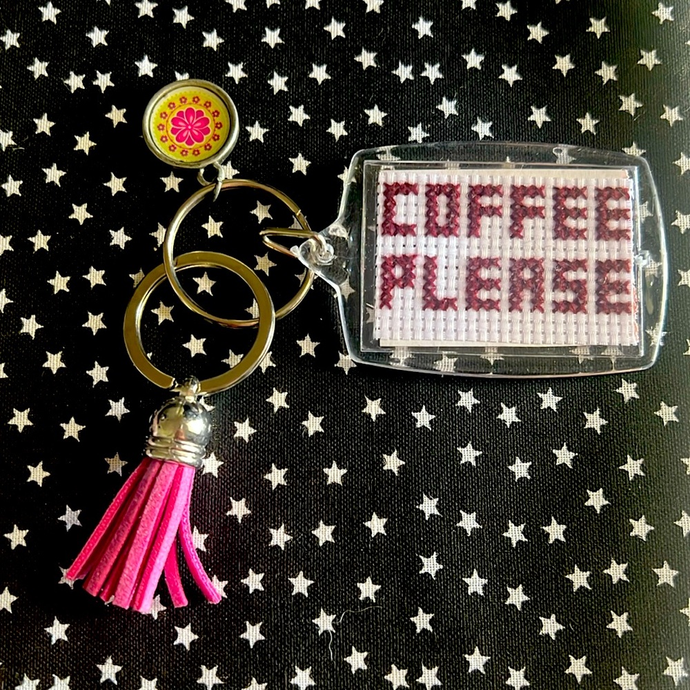 Coffee Please Handcrafted Keychain